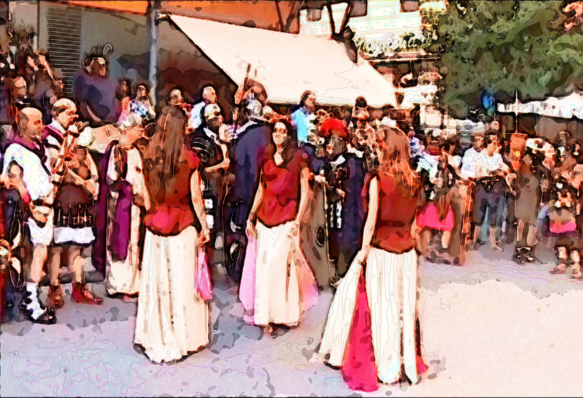 Parata di antichi romani , le danze, 22 luglio 2012
